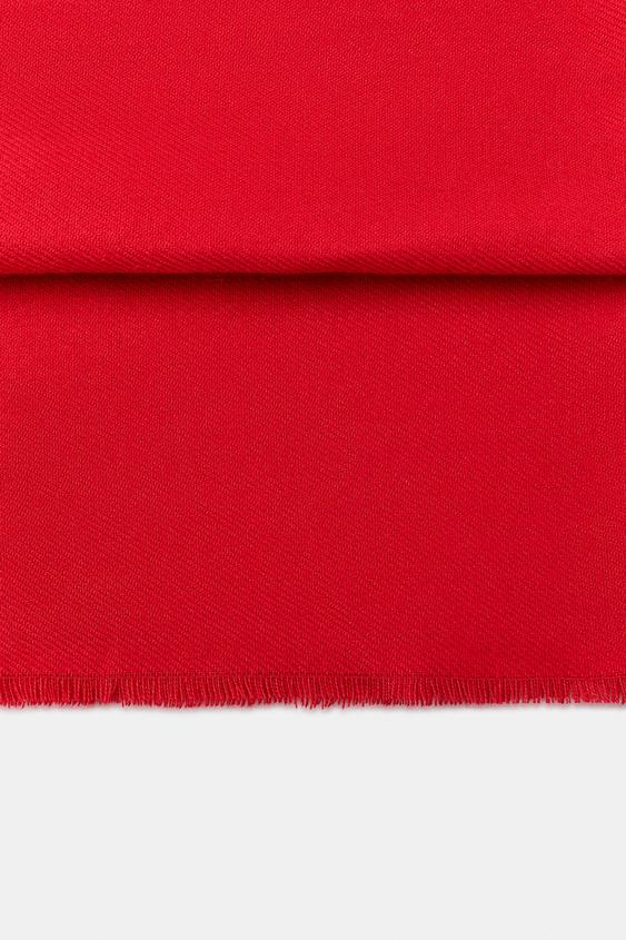 FOULARD UNI SOFT - Rouge de Zara - Image 2