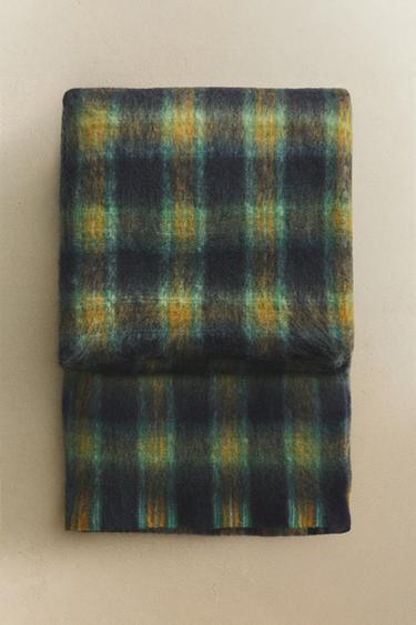 SOFT CHECK THROW - أصفر الخاص بـ Zara