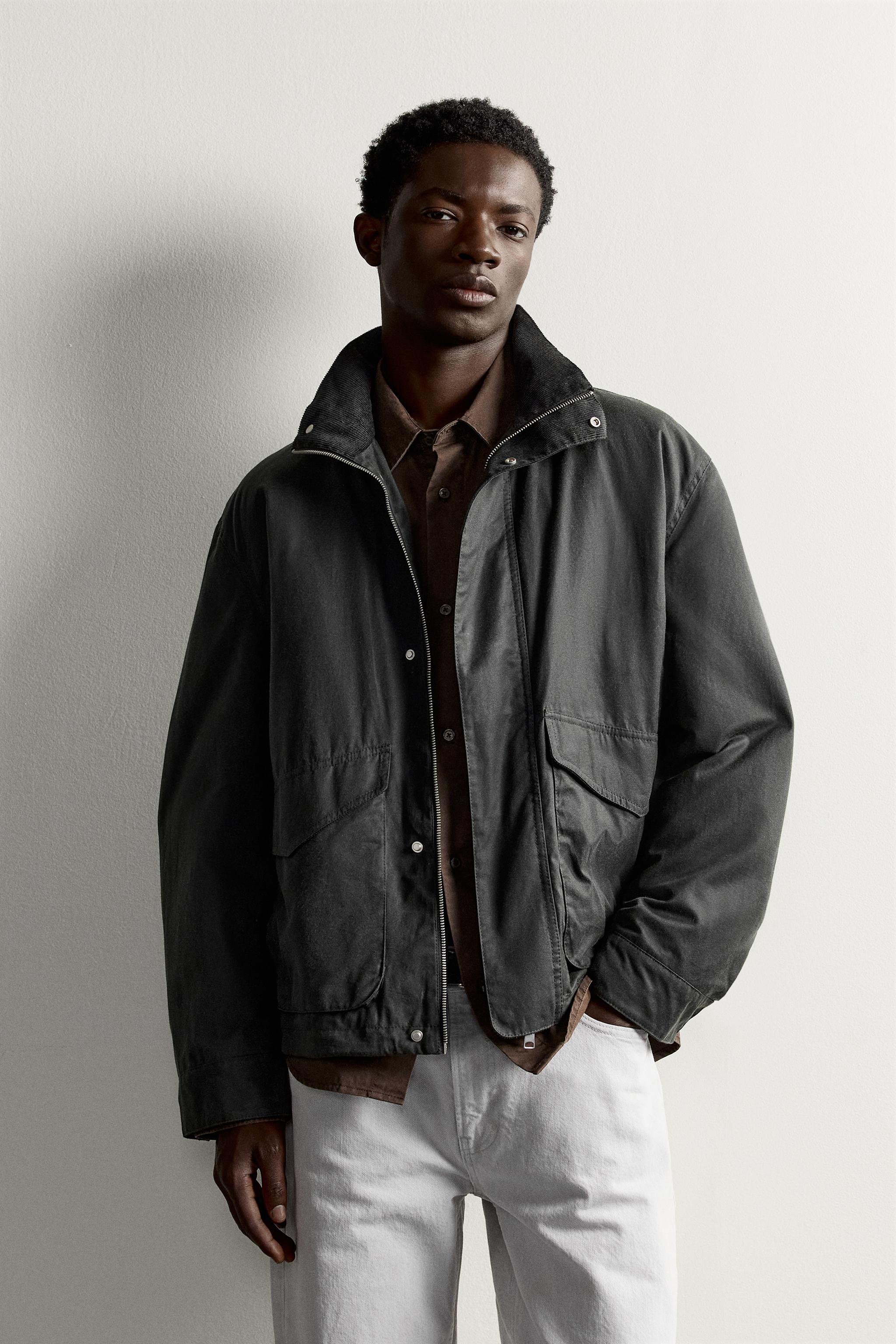 BLOUSON REGULAR FIT EFFET CIRÉ