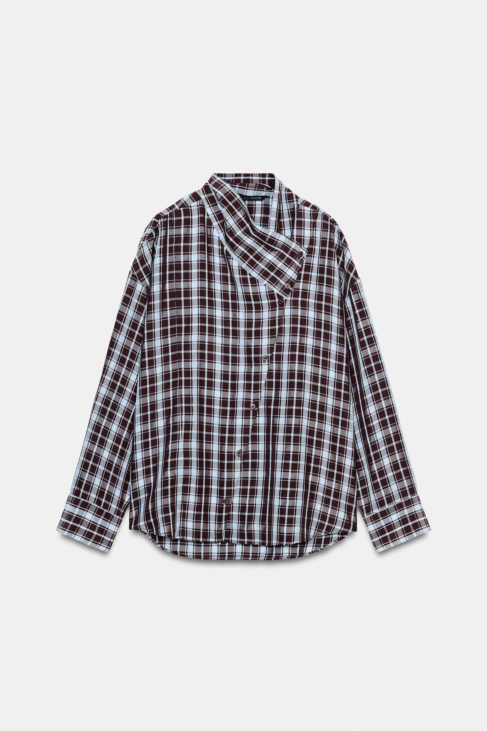 CHEMISE CROISÉE À CARREAUX