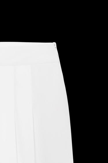 PALAZZO-HOSE MIT BUNDFALTEN - Cremefarben von Zara