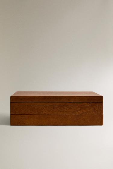 WOODEN JEWELLERY BOX WITH DRAWERS - Brown by Zara - Image 0