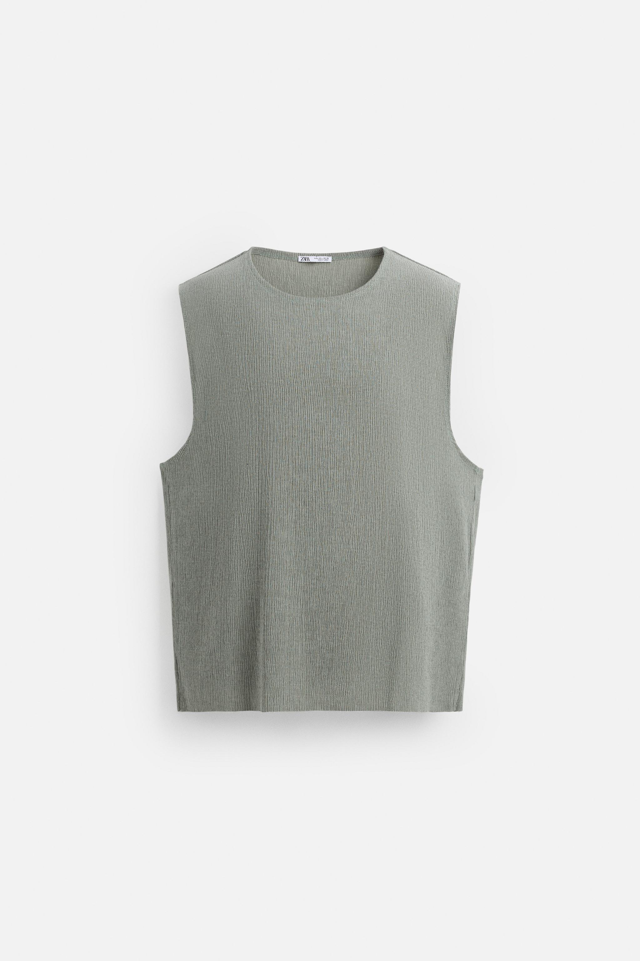 tamranさま専用！ TEXTURED TANK TOP - Gray green | ZARA United States