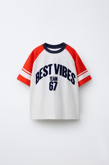 TEAM SIX SEVEN PRINTED T-SHIRT - Oyster-white by Zara