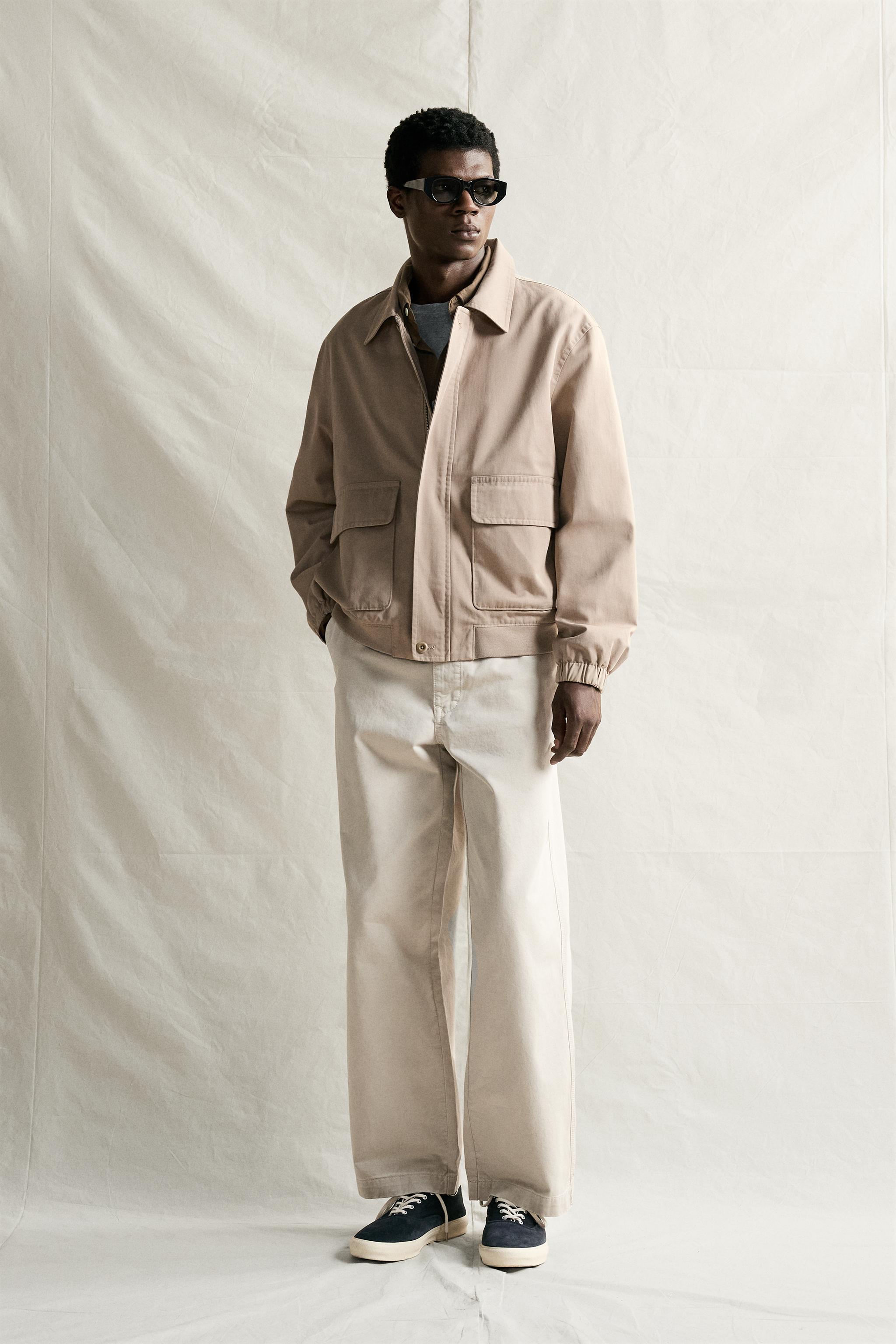 コットン レギュラーフィットジャケット - モールグレー | ZARA Japan