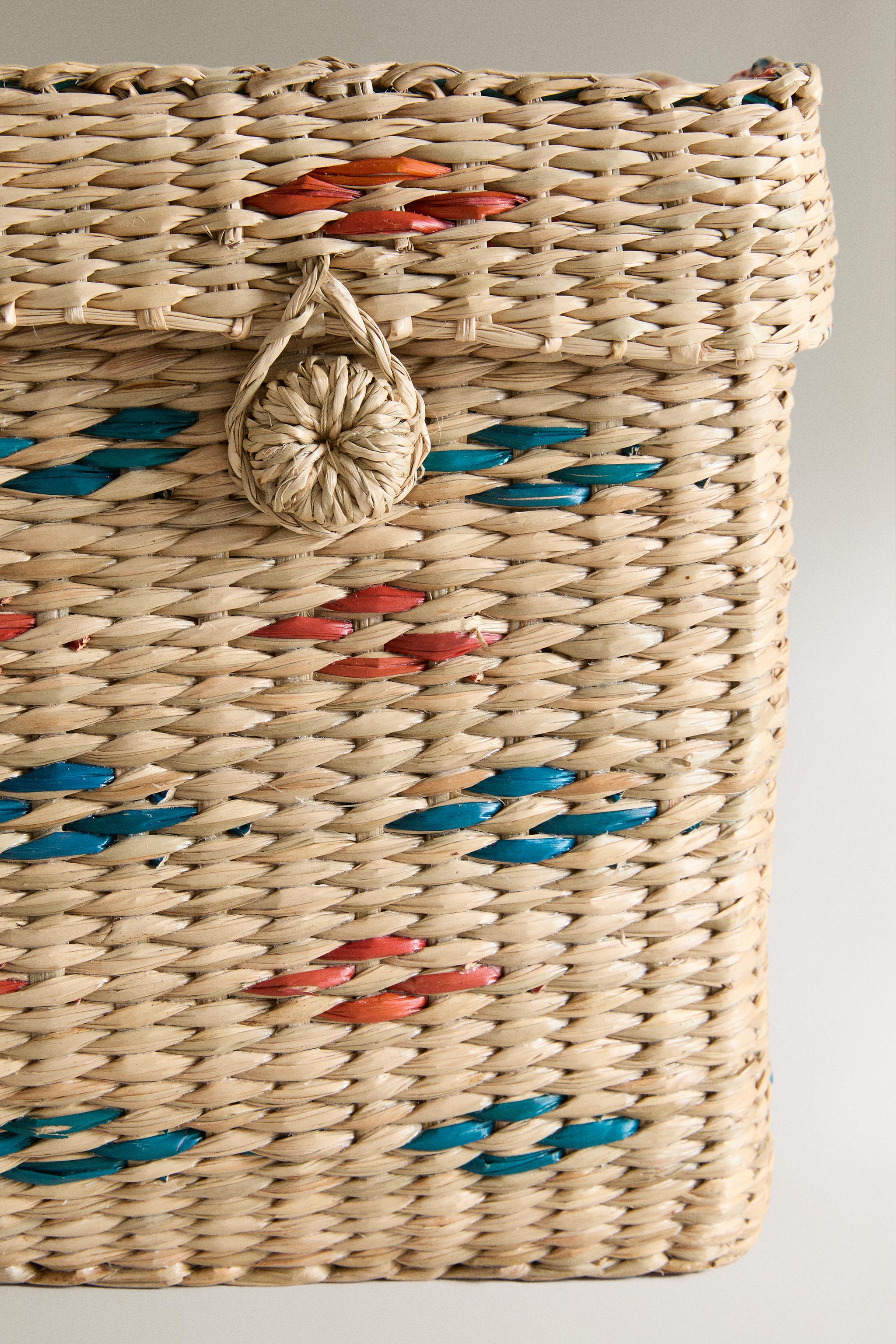 KIDS' SEAGRASS BASKET WITH LID