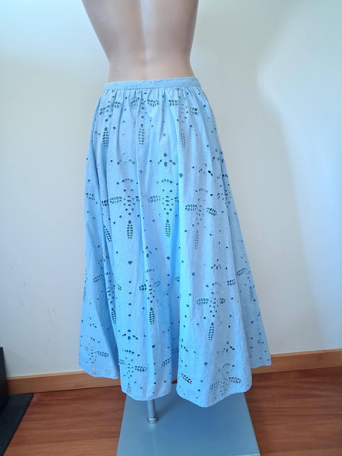 ZW COLLECTION CAPE SKIRT WITH CUTWORK EMBROIDERY - Image 2