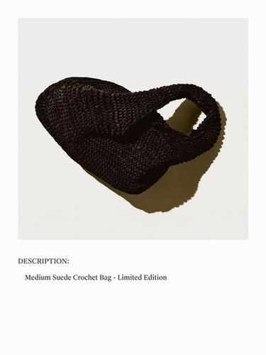 Zara Medium split suede crochet bag - Limited Edition - Brown