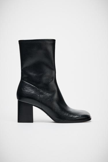 BLOCK HEEL ANKLE BOOTS - Black by Zara