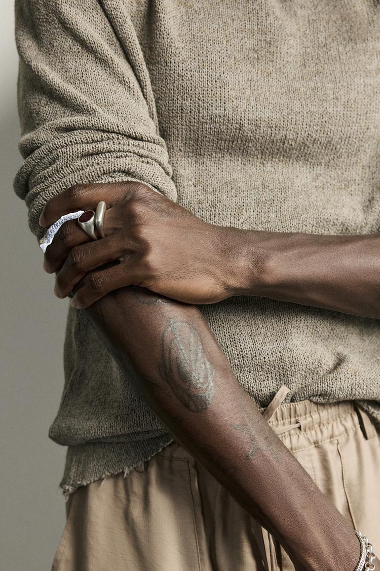 Paquete de 2 anillos de metal combinados 3