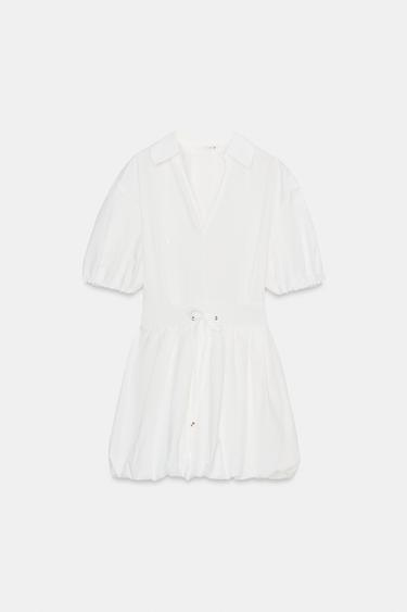 ΜΙΝΙ ΦΟΡΕΜΑ ΑΠΟ ΠΟΠΛΙΝΑ - Λευκό του Zara - Εικόνα 0