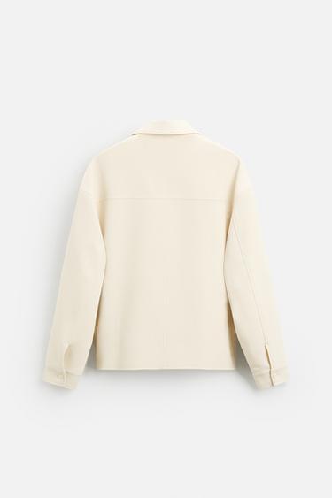 BOXY FIT OVERSHIRT - Ecru by Zara - Image 5