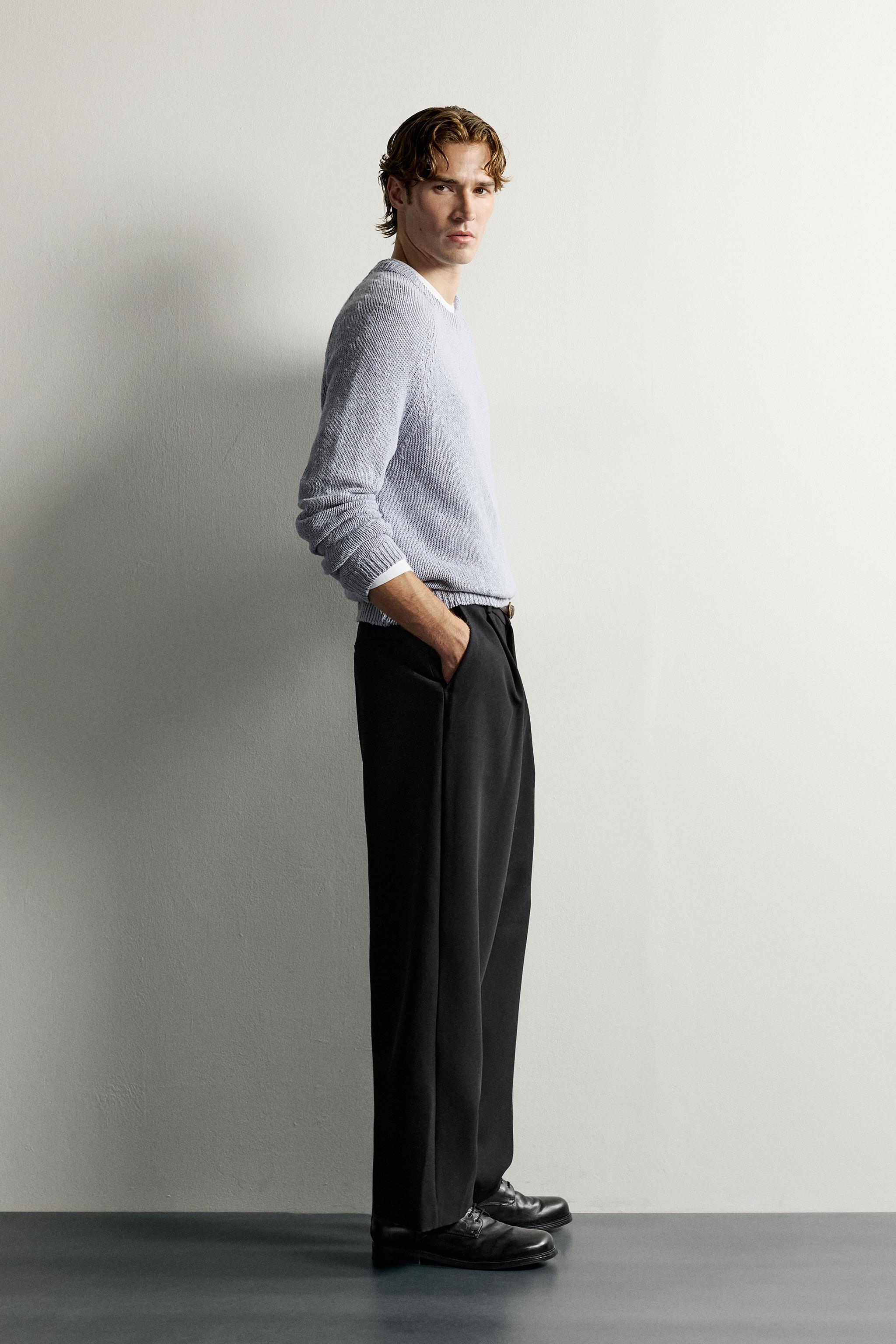 Zara DOKULU RELAXED FIT KAZAK görsel 4