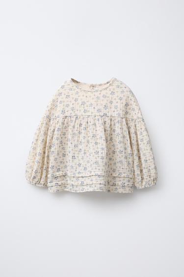 CAMISA BAMBULAS ESTAMPADA FLORES - Beige de Zara - Imagen 0