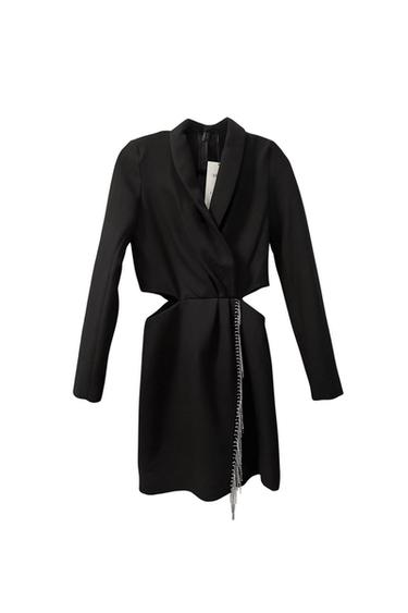 RHINESTONE CUTOUT BLACK SHORT JUMPSUIT