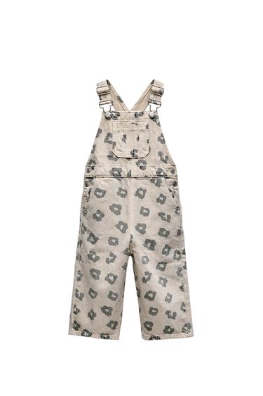 ANIMAL PRINT TWILL DUNGAREES