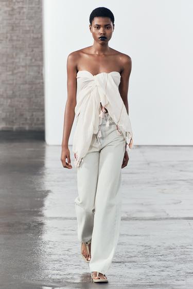 ДЖИНСЫ WIDE LEG С ВЫСОКОЙ ПОСАДКОЙ — ZW COLLECTION — ГОЛУБОЙ от Zara — изображение 0