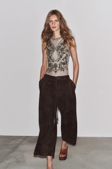 BODY BORDADOS ZW COLLECTION - Plata de Zara