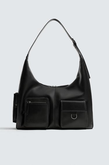 SAC BANDOULIÈRE MULTI-POCHES - Noir de Zara