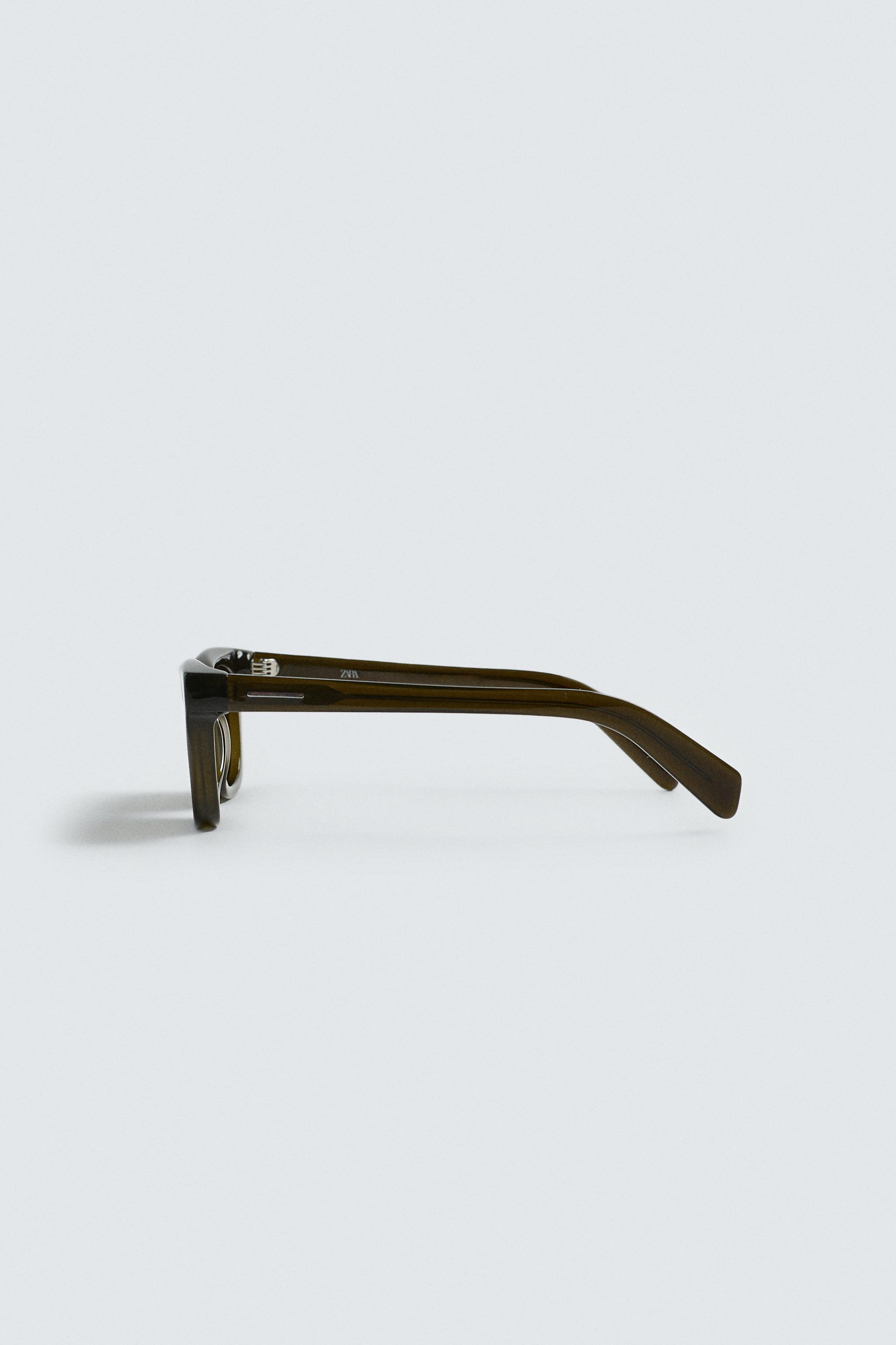 NWT Zara Accessories Oval Sunglasses Green OVAL SUNGLASSES - Silver | ZARA United States main image 4