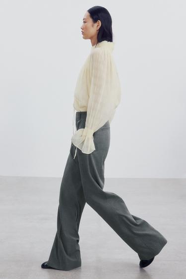 ZW COLLECTION HIGH-WAIST PANTS — Gray marl 2