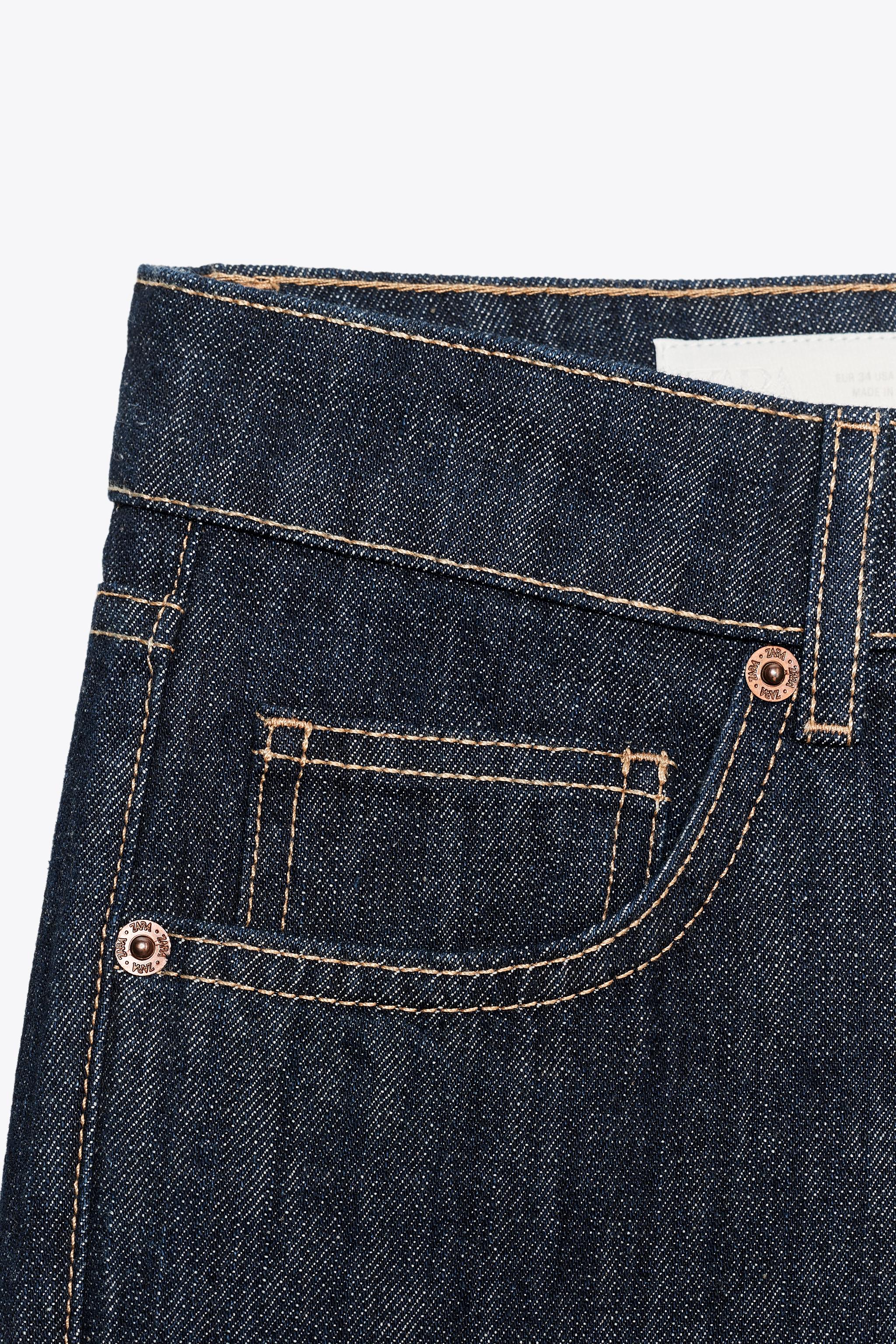 TRF ローライズワイドレッグジーンズ - ブルー | ZARA Japan / 日本