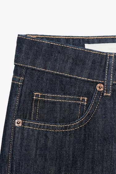 TRF LOW-RISE WIDE-LEG JEANS - Dark indigo by Zara