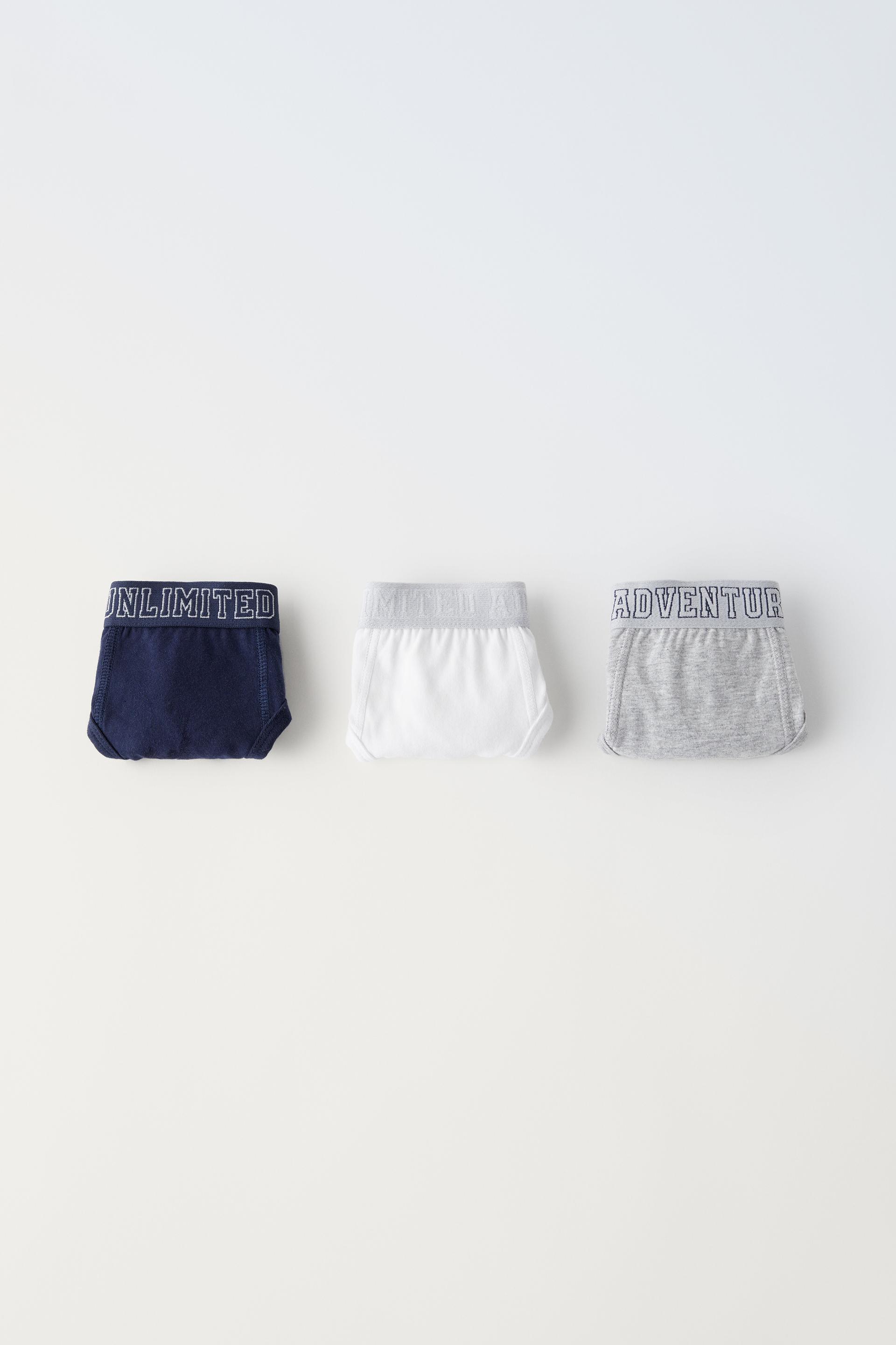 KIDS/ PACK OF THREE NEON BOXERS - White