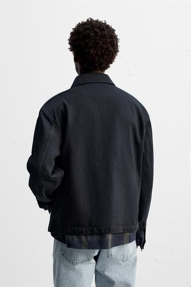VESTE EN JEAN À ZIP - Indigo de Zara - Image 2