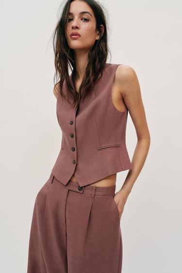 BERMUDA LONGUE AVEC LIN - MARSALA de Zara - Image 2