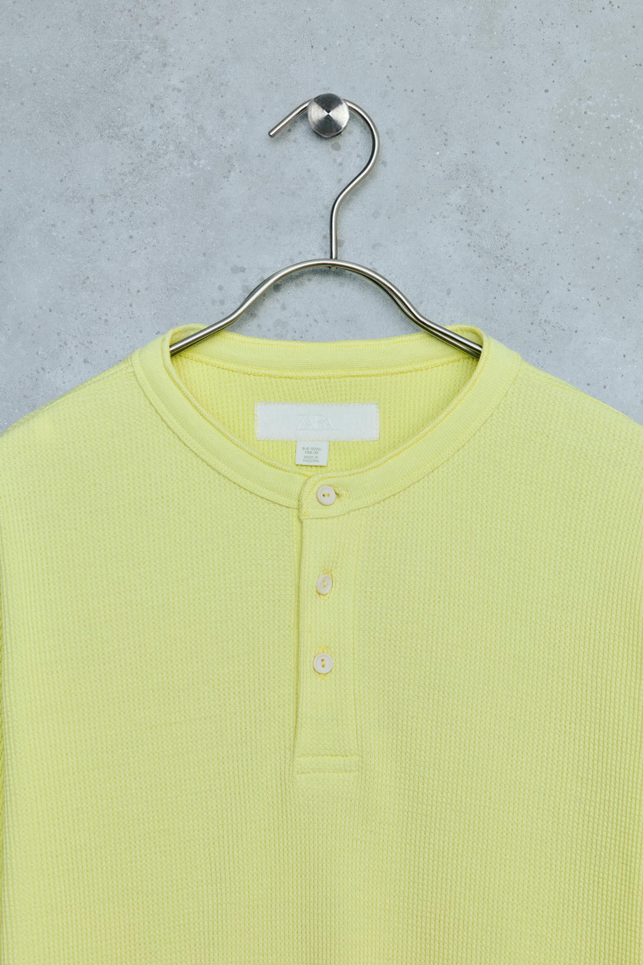 STORIESZ WAFFLE HENLEY T-SHIRT