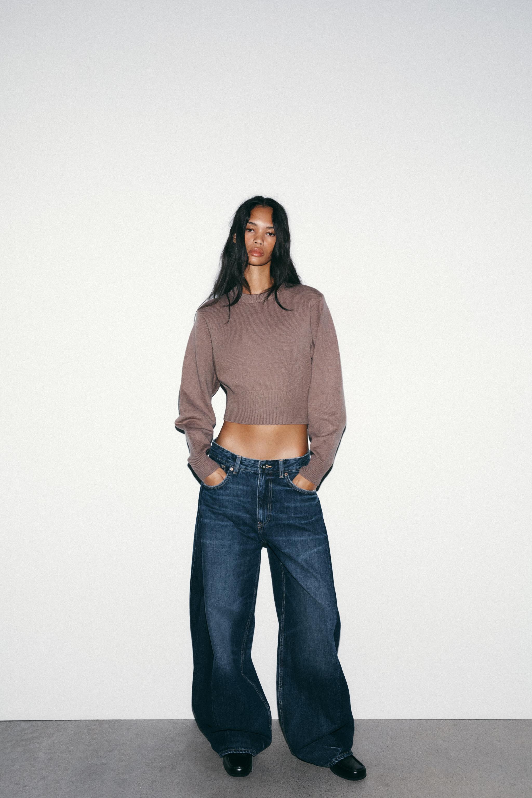CROPPED BASIC KNIT JUMPER