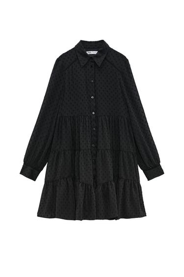 DOTTED MESH MINI DRESS