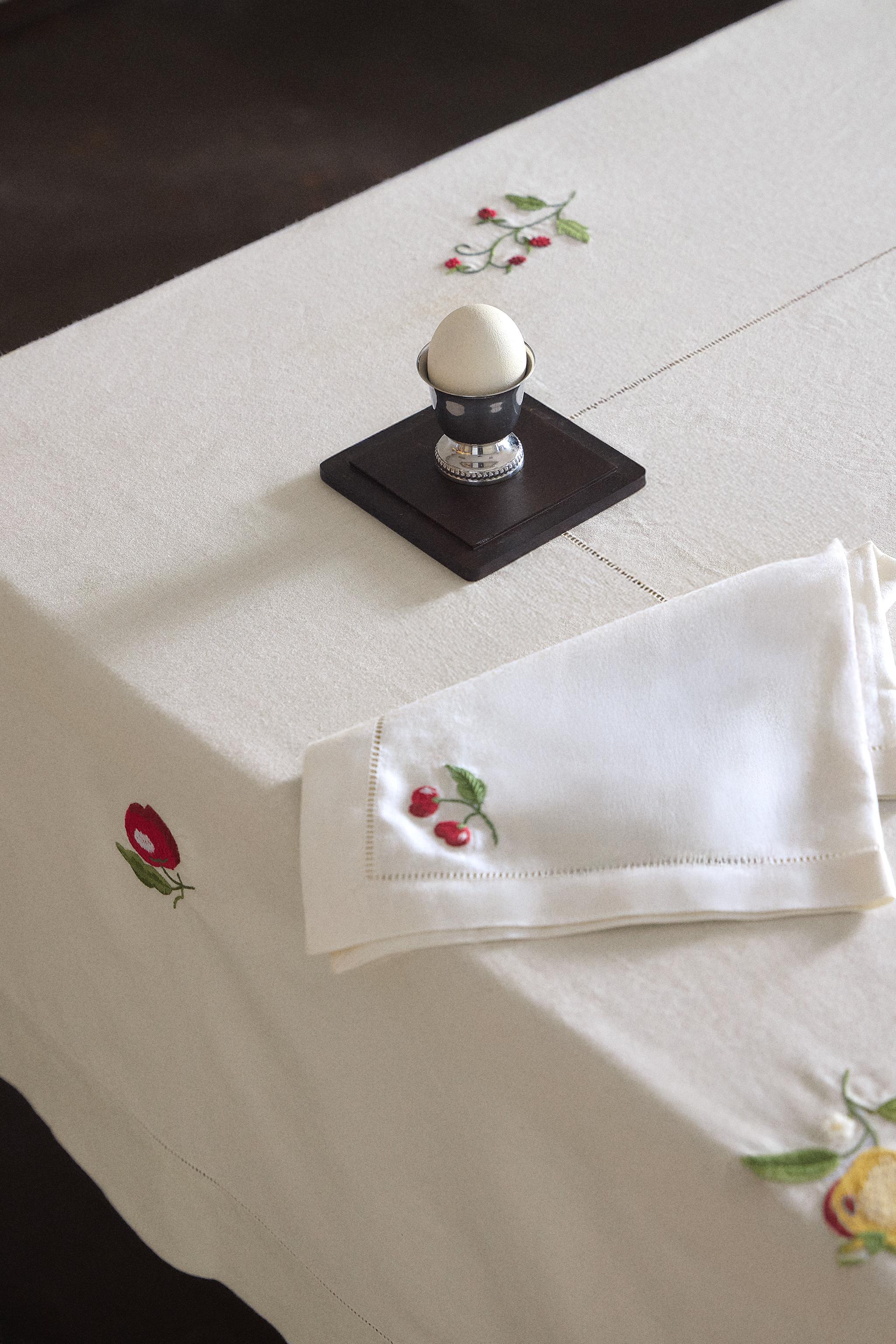 FRUIT EMBROIDERED TABLECLOTH