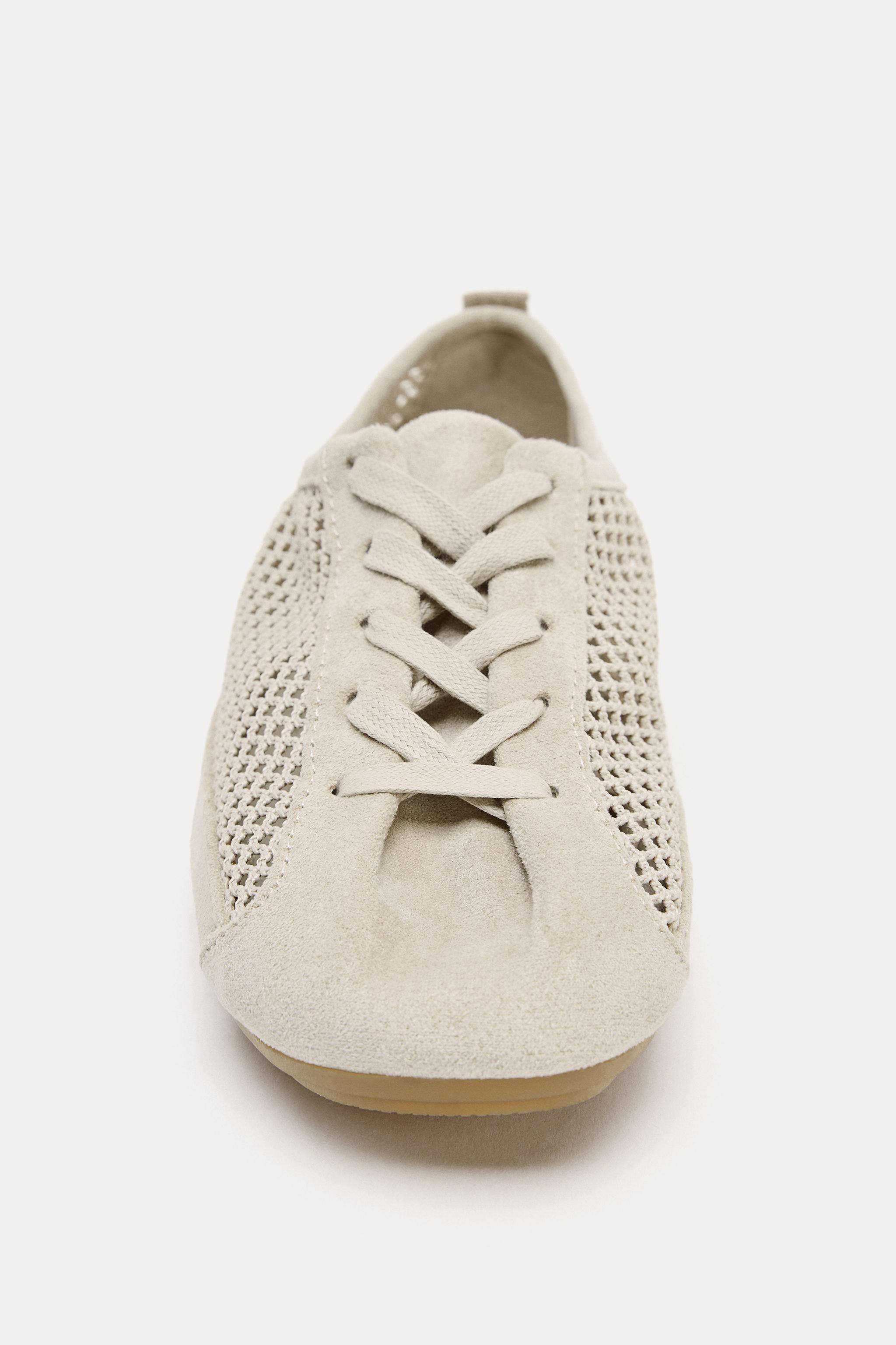 Женские кроссовки Zara MESH PULL-TAB SNEAKERS — фото 5