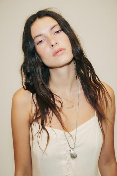 RUFFLED CHIFFON SHORT DRESS - White by Zara - Image 3