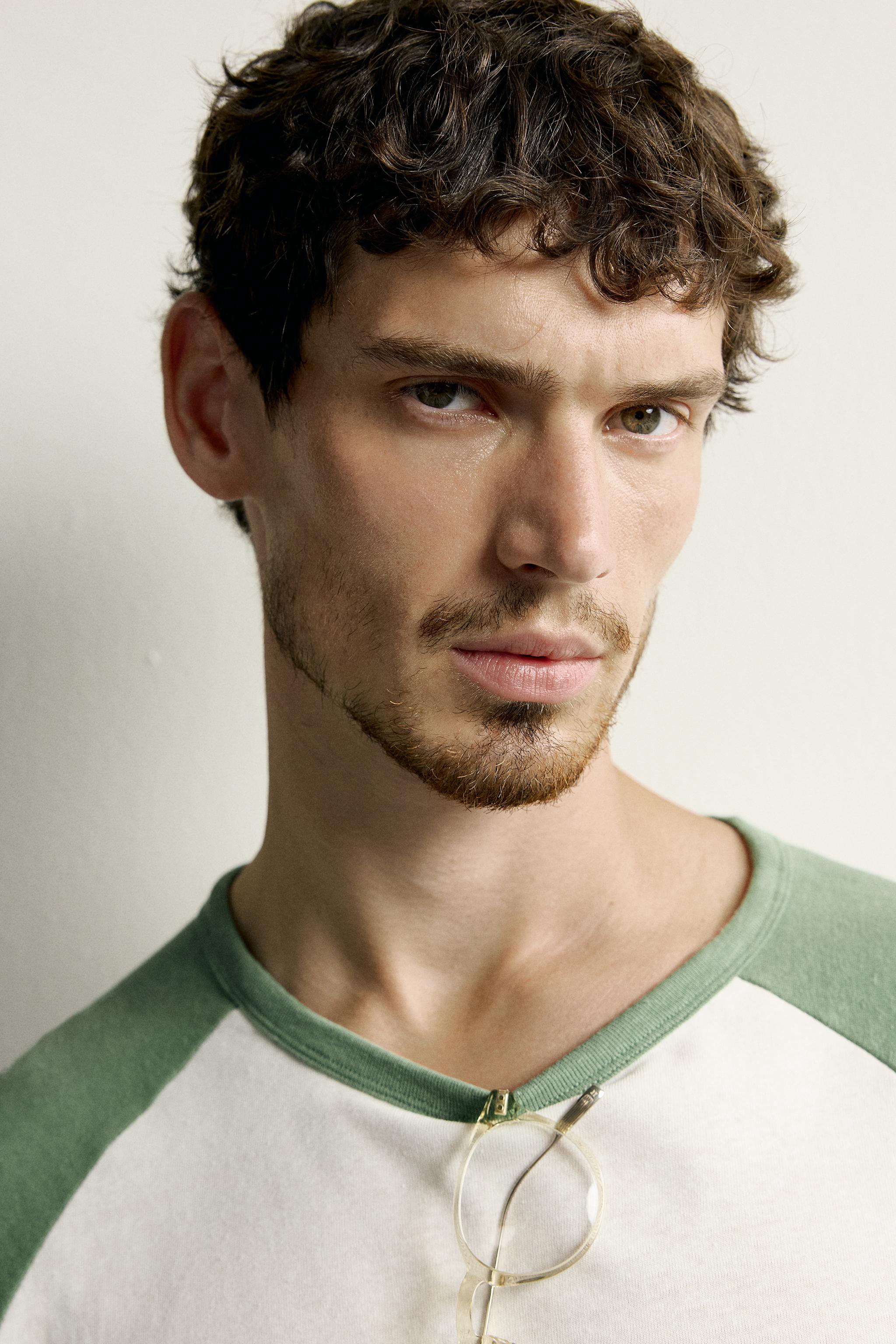 COTTON-LINEN RAGLAN T-SHIRT