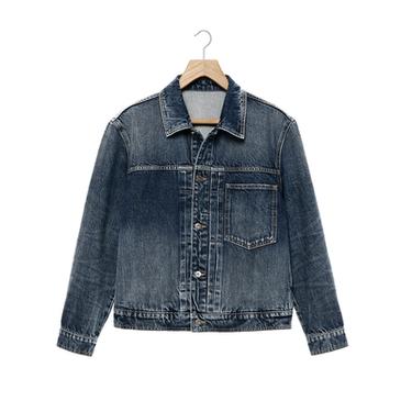 CAZADORA DENIM PLIEGUES - Azul medio de Zara