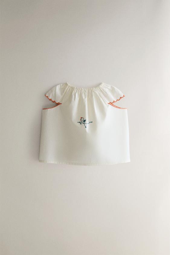 CHEMISE ENFANT BRODERIES - Blanc cassé de Zara - Image 0
