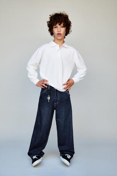 SKATER STRAIGHT LEG JEANS - Blue by Zara