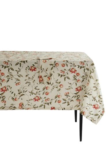Zara TOMATO PRINT TABLECLOTH - Sand
