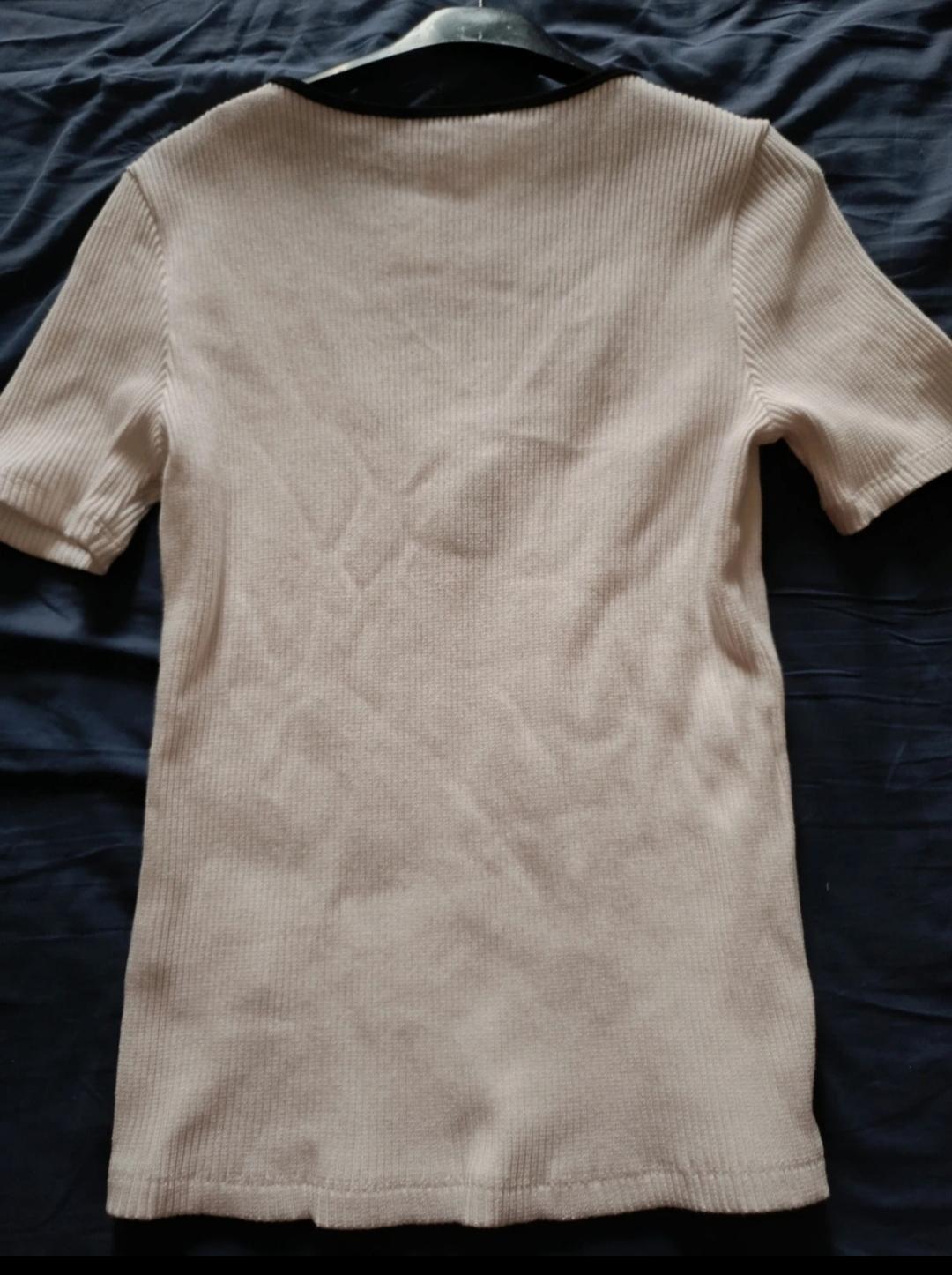 T-SHIRT WITH CONTRASTING RIBBED TRIMS - Image 2