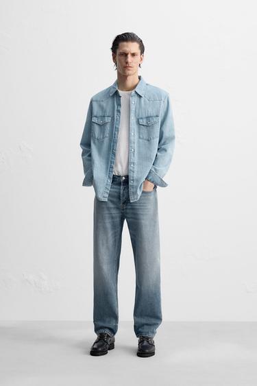 Zara DONUK MAVİ - STRAIGHT FIT JEAN
