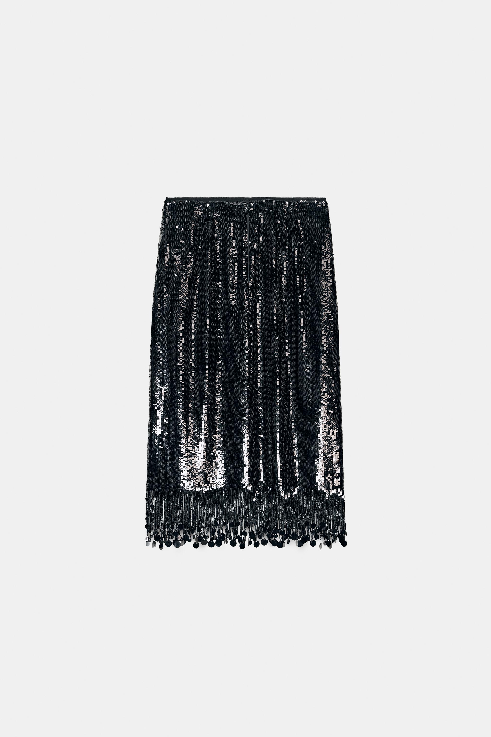SEQUIN LONG SKIRT ZW COLLECTION