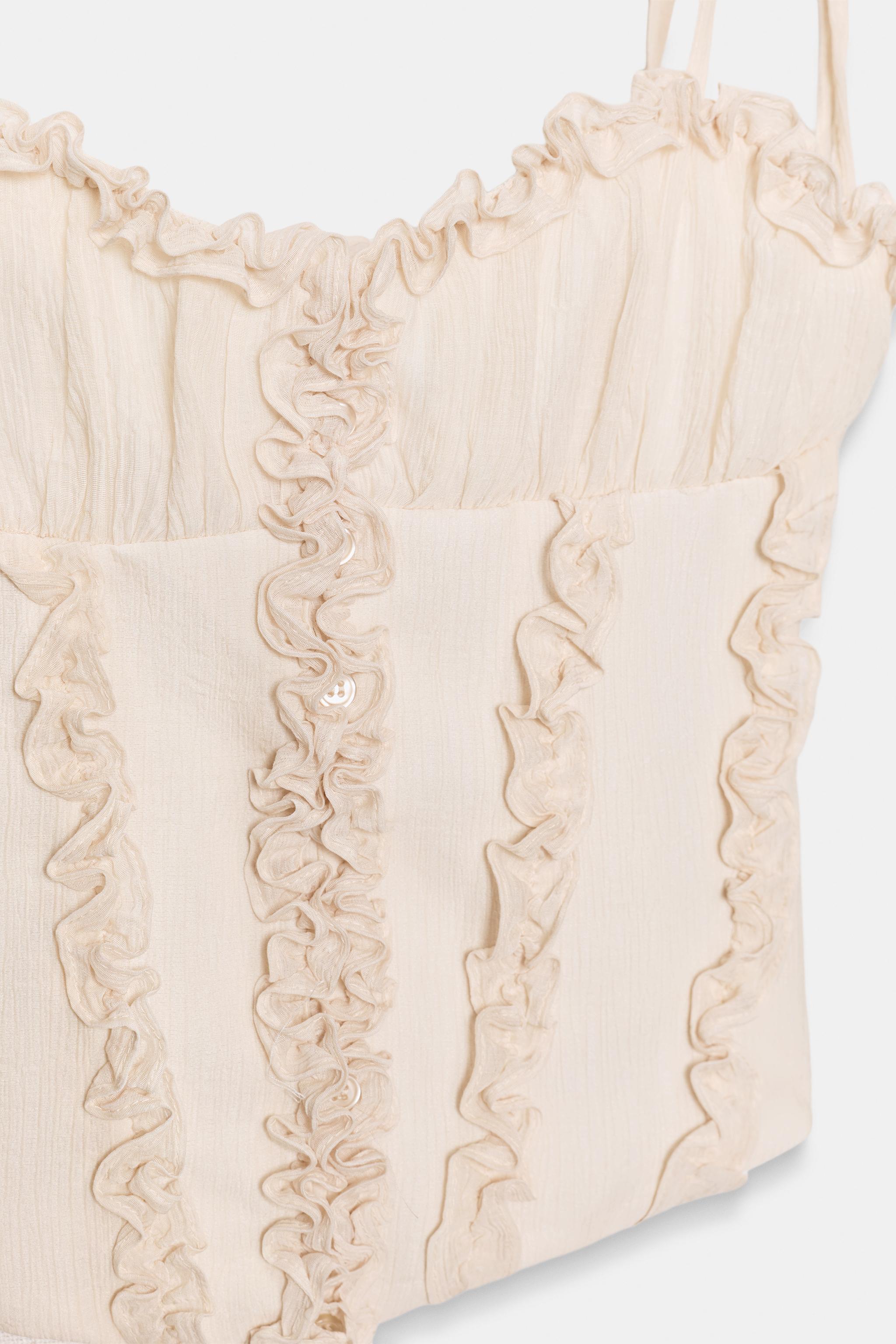 RUFFLED CORSET TOP