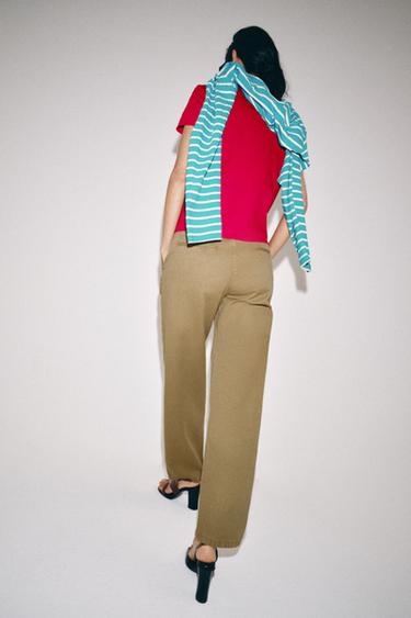 PANTALON CHINO ZW COLLECTION - Kaki de Zara - Image 4