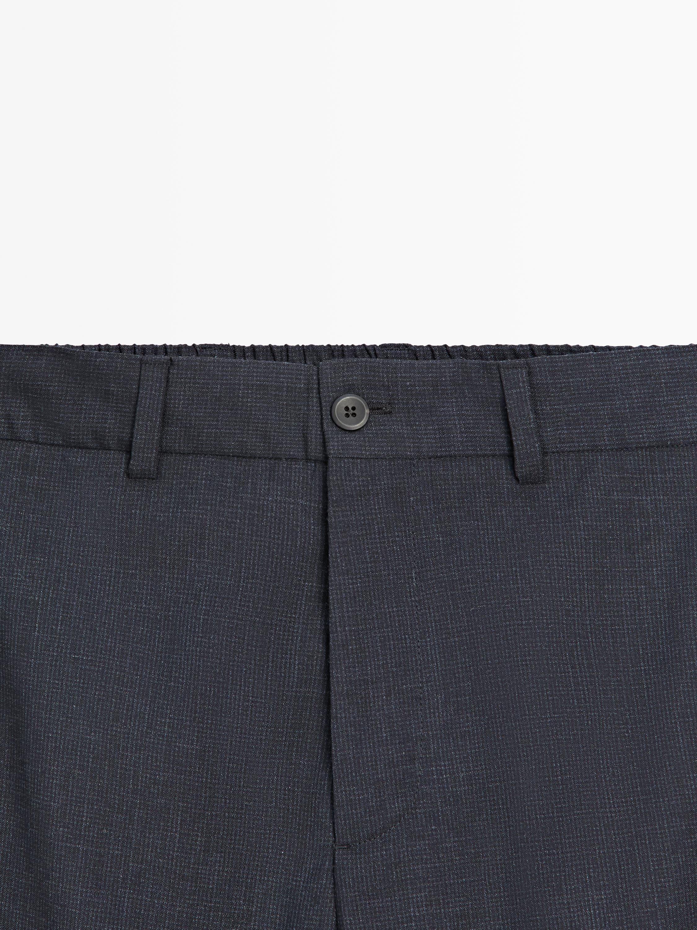 Pantalon pied-de-poule laine