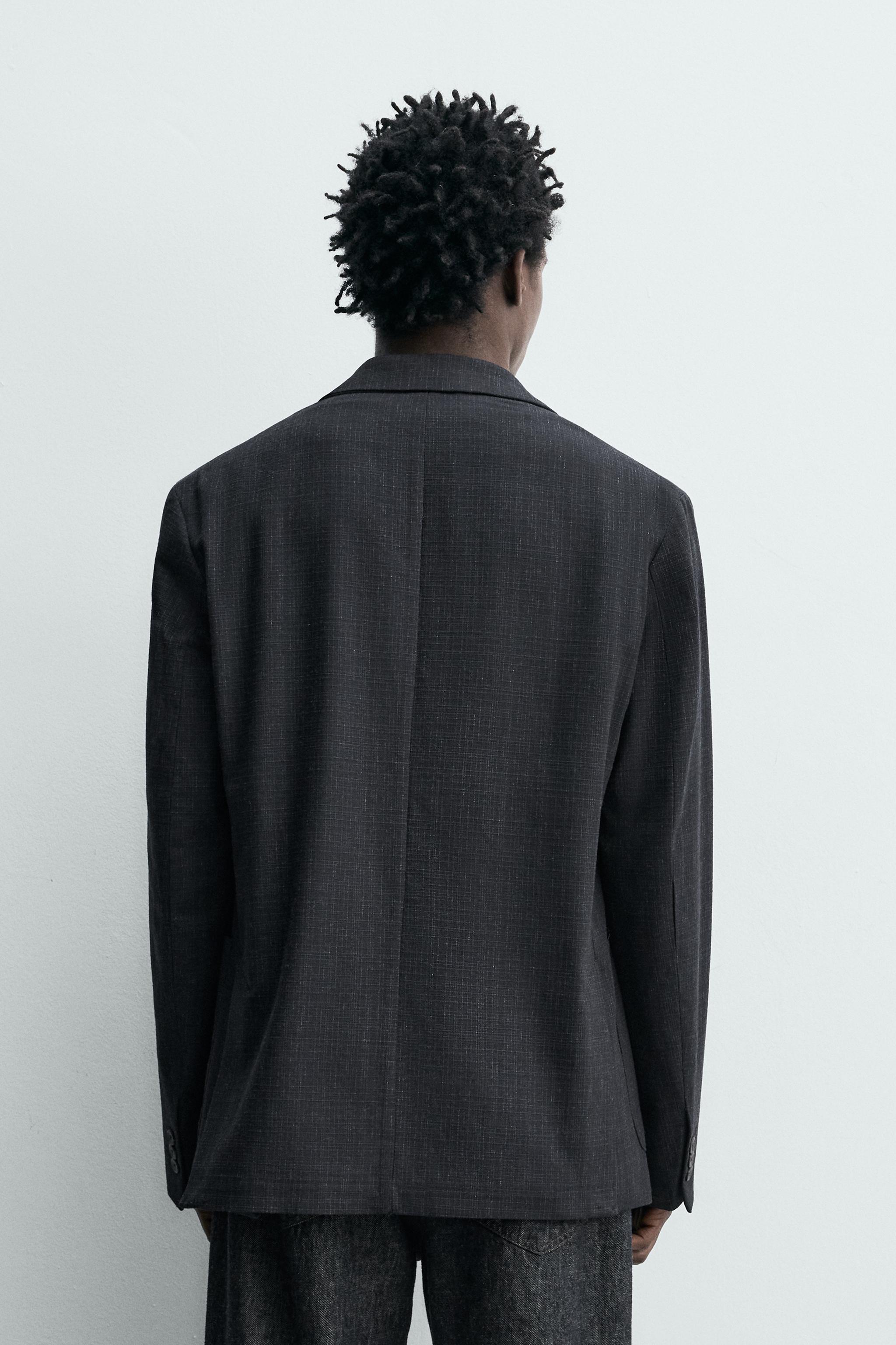 RELAXED FIT TEXTURED BLAZER