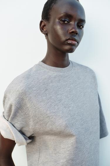 FADED-EFFECT OVERSIZE SWEATSHIRT - Grey marl by Zara - Image 3