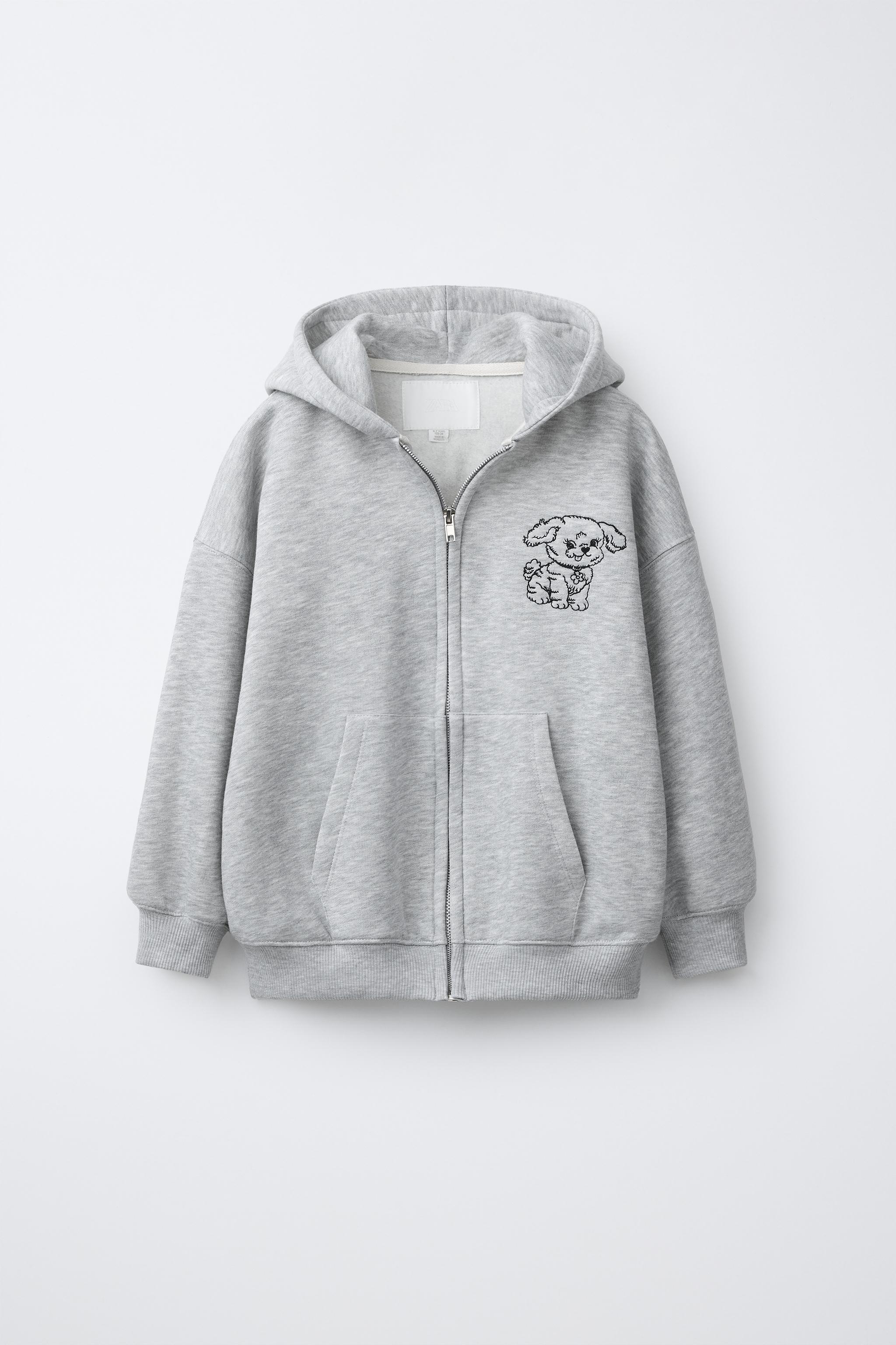 SWEAT À CAPUCHE BRODERIE CHIEN